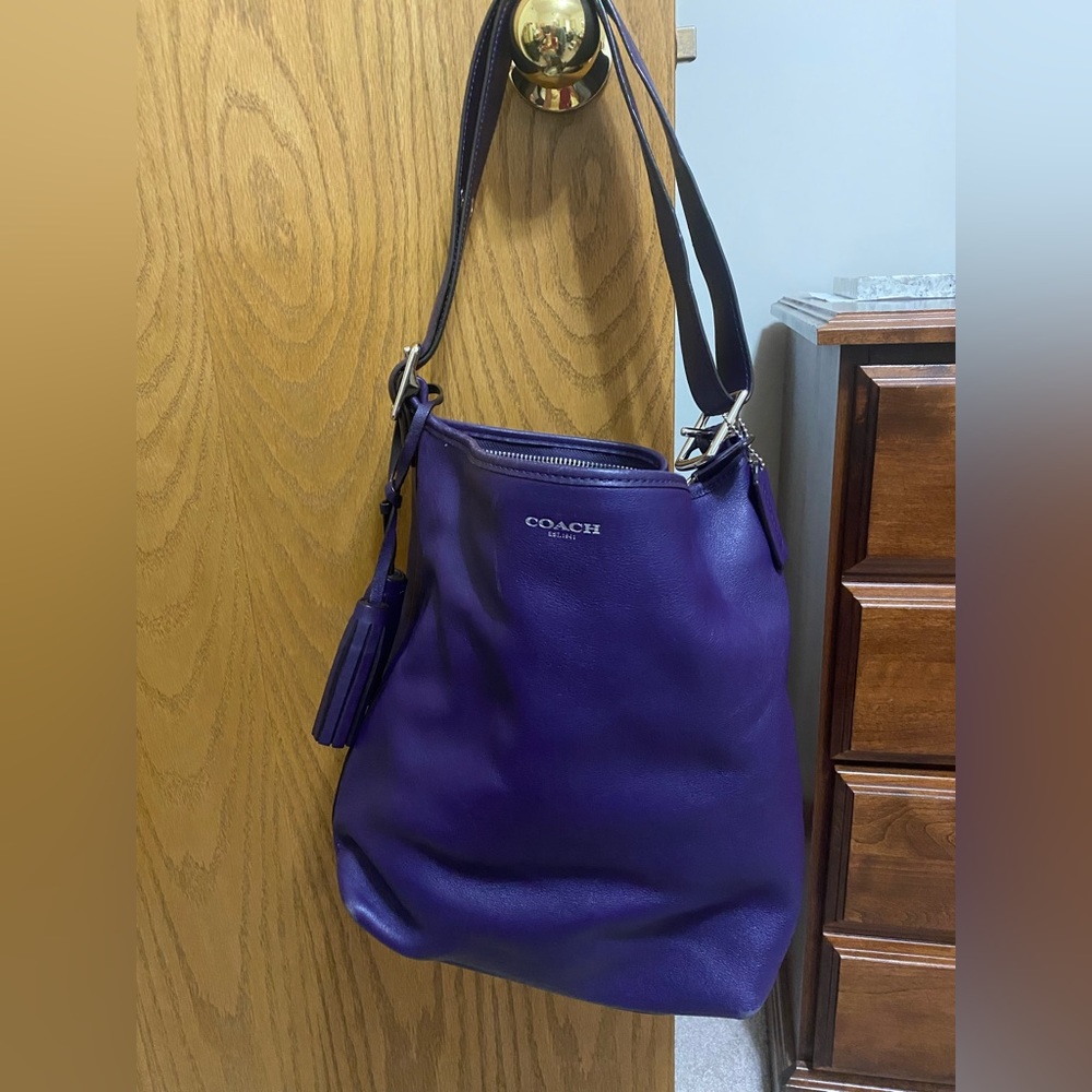 Purple Coach Shoulder Bag